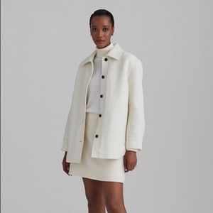 Club Monaco Quilted Boucle Shirt Jacket Size small